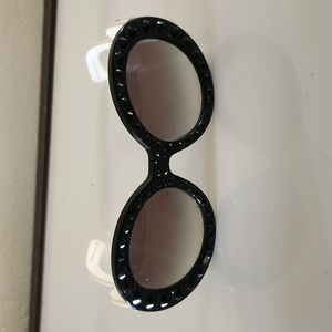 Prada embellished crystal black white rare sunglasses
